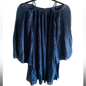 Current Air Anthropologie Shirred Cold Shoulder Mini Dress-Size Small